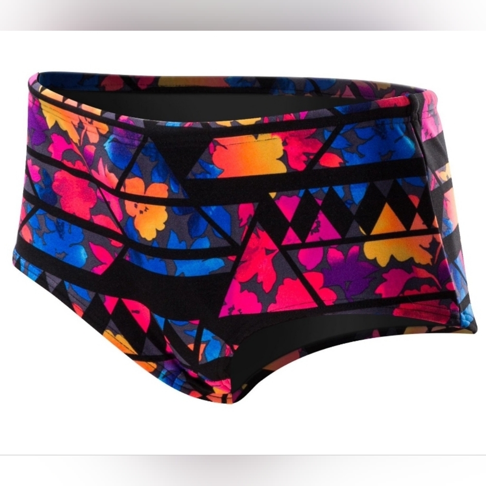 tyr womens santa rosa cheeky shorts. XL. Black/Multicolor NWT.